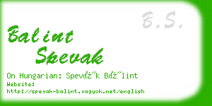 balint spevak business card